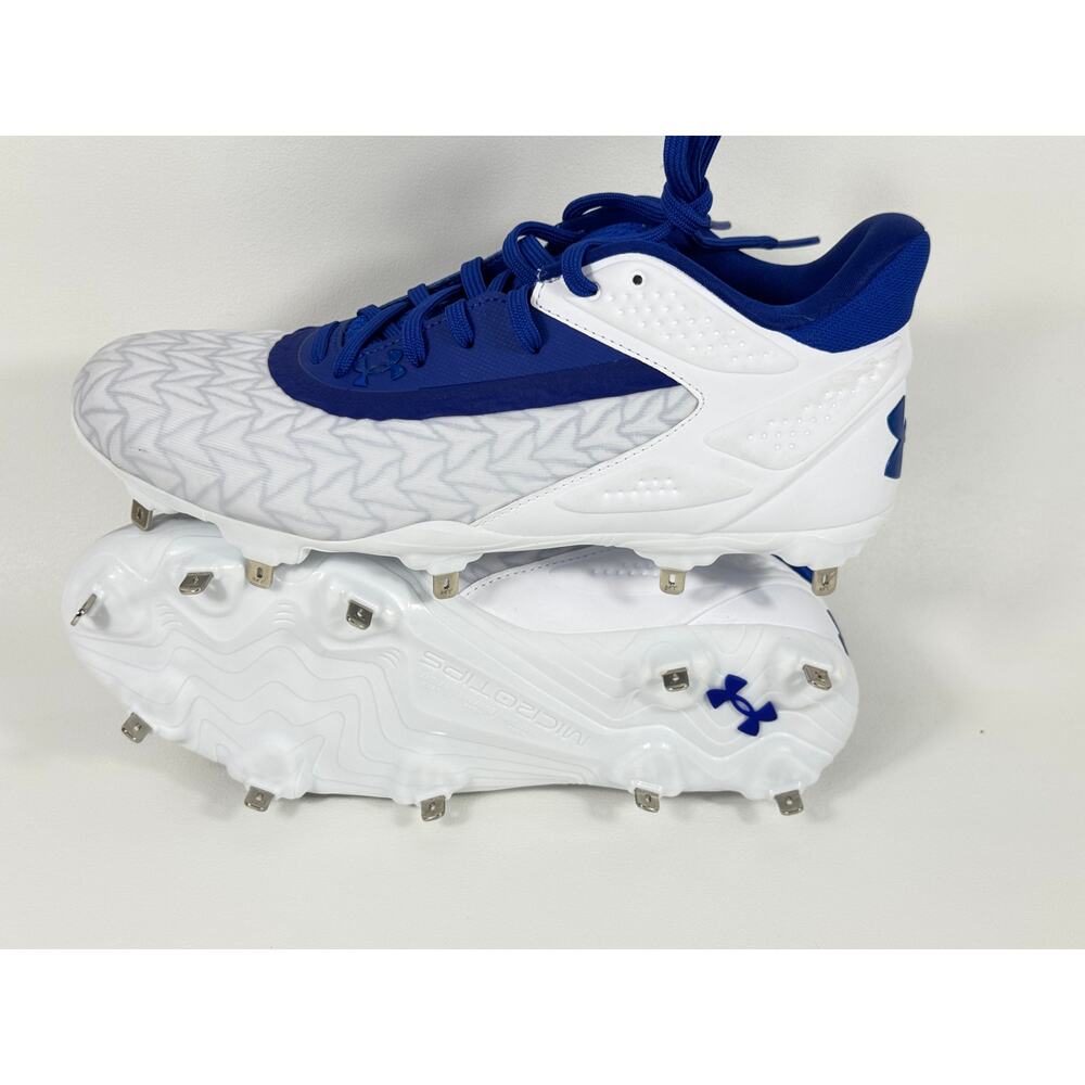 Under Armour Yard MT 3.0 Baseball Cleats Blue Metal Spikes Sz 8 3027450-101